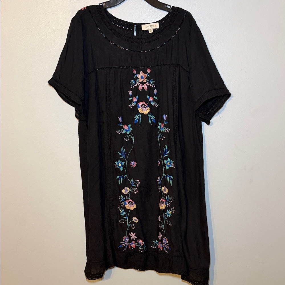 Umgee Black Textured Dress